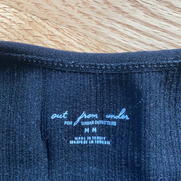 Urban Outfitters Cropped Halter Bra Top Black / Size Medium - Picture 6 of 7